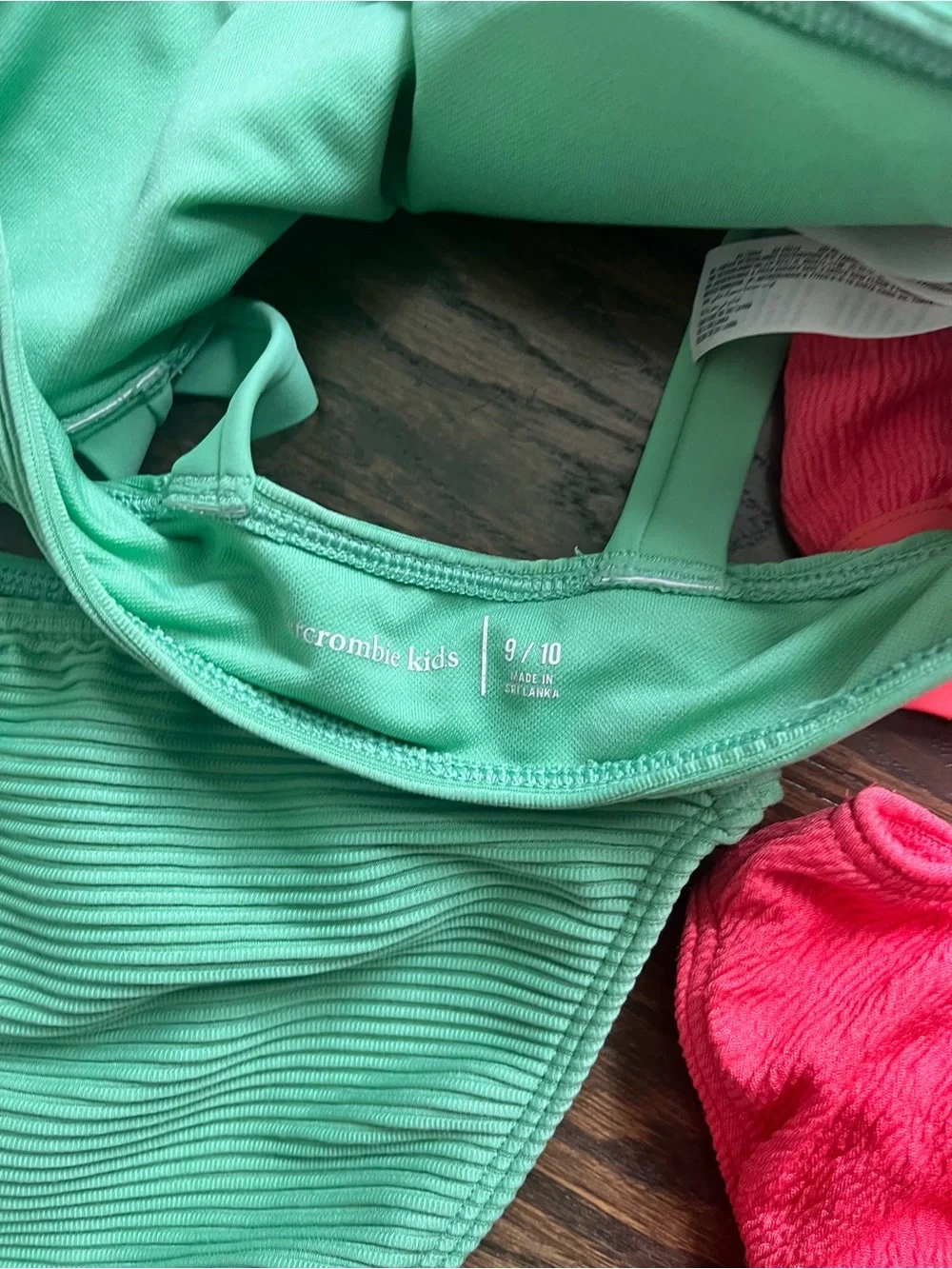 abercrombie kids Mint Green and Coral Bikini Sets